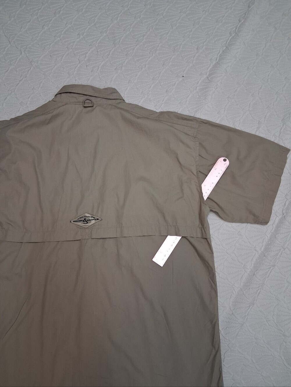 Hook & Tackle Men's Short-Sleeve Utility Button-Down Shirt in Taupe by - Picture 16 of 16